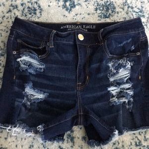 American Eagle hi rise 360 stretch shortie shorts